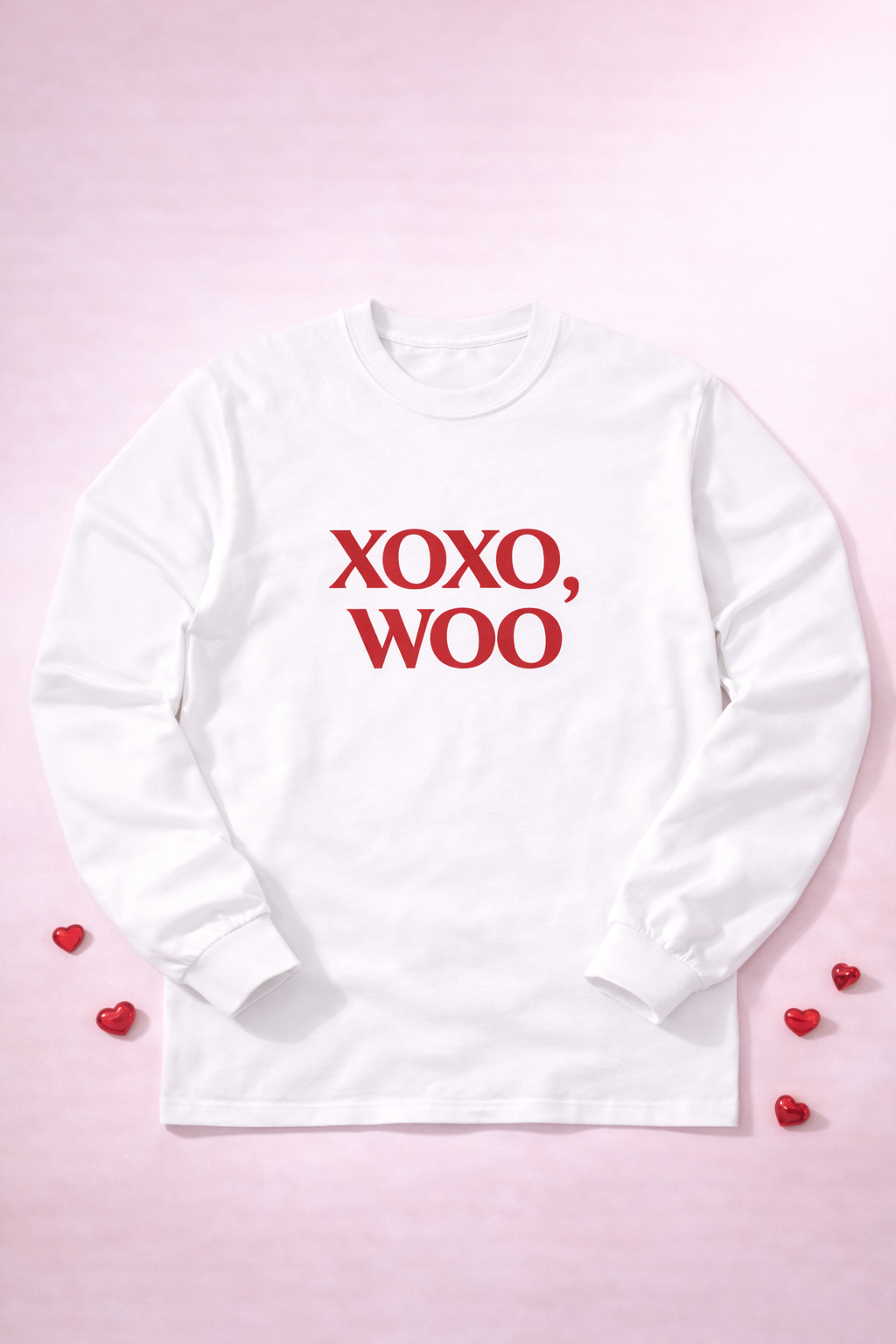XOXO, WOO Long Sleeve Tee — Ultra Cotton Essential